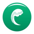 Wave water ocean icon vector green Royalty Free Stock Photo