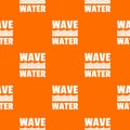 Wave water pattern vector orange Royalty Free Stock Photo
