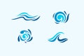 Wave water sea design logo. Simple element. Vector illustration Royalty Free Stock Photo