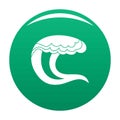 Wave water sea icon vector green Royalty Free Stock Photo