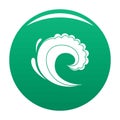Wave water surfing icon vector green Royalty Free Stock Photo