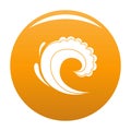 Wave water surfing icon vector orange