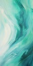 Abstract Painting 3: Serene Seascapes In Teal And Aquamarine