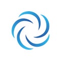 Wave / whirlpool logo icon illustration