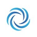 Wave / whirlpool logo icon illustration