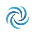 Wave / whirlpool logo icon illustration