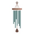 Wave wind chime icon cartoon vector. Sound nature bell
