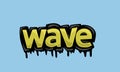 WAVE writing vector design on blue background Royalty Free Stock Photo