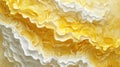 Wave of yellow and white oil brush hand drawn stroke. Abstract varnish splash trace shape. Glossy oil paint smear long Royalty Free Stock Photo