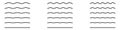 Wave zigzag line vector pattern. Black wavy lines