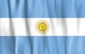 Waved Argentina Flag Royalty Free Stock Photo