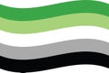 Waved Aromantic Pride Flag - illustration