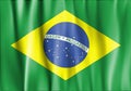 Waved Brazil Flag