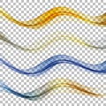 Waved design element Colorful wave abstract element