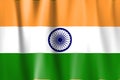 Waved India Flag