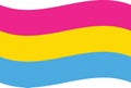Waved Pansexuality Pride Flag - illustration