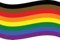 Waved Philadelphia Pride Flag - illustration