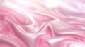 Waved texture of pink sparkling satin fabric background. AI generated.