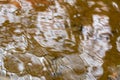 Waved water surface pattern with yellow sandy bottom