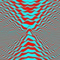 Waveform background. Dynamic visual effect. Surface distortion. Pattern with optical illusion. Royalty Free Stock Photo