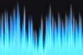 Waveform blue lights with copy space Royalty Free Stock Photo