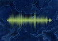 Waveform on the sea themed background