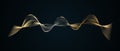 Waveform smooth curved lines Abstract design element Technological luxury background with a line in waveform Stylization