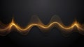 Waveform smooth curved lines Abstract design element Technological luxury background