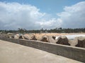 Wavelet blocks in Thengapattanam sea view point, Kanyakumari district, Tamilnadu, seascape view