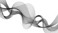 Abstract backdrop with monochrome wave gradient lines Royalty Free Stock Photo