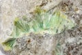 Wavellite in vein quartz