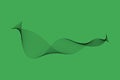 WaveLoom Curved Black Lines Flowing Over a Solid Green Canvas in Rhythmic Abstract Motion Royalty Free Stock Photo