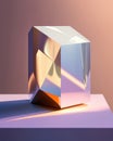 wavering lacquer of crystalline glimmer flickering in the evening breeze. Podium, empty showcase for packaging product