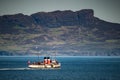 Waverley Paddle Steamer and Isle of Eigg Royalty Free Stock Photo