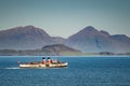 Waverley Paddle Steamer and Isle of Rum Royalty Free Stock Photo