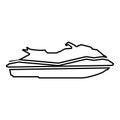 Waverunner icon black color illustration flat style simple image