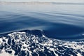 Waves on adriatic sea behind the ship Royalty Free Stock Photo