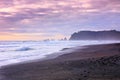 Shore of Rialto Beach at sunset, Olympic National Park, Washington, USA Royalty Free Stock Photo