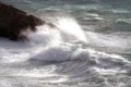 Waves on Aguas Blancas beach Ibiza Royalty Free Stock Photo