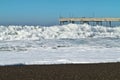 Big waves on the California coast Royalty Free Stock Photo