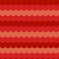 Waves background seamless vector, red flat wave pattern repeated seamlessly Royalty Free Stock Photo