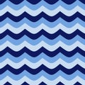 Waves background in three shades of blue Royalty Free Stock Photo