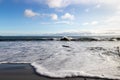 Waves on the beach at Aylard Farm East Sooke Regional Park, British Columbia, Canada Royalty Free Stock Photo