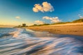 Waves on the beach at Coral Cove Park at sunrise, Jupiter Island Royalty Free Stock Photo