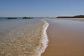 Waves on the beach in Erquy Royalty Free Stock Photo