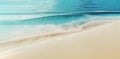 waves on the beach, landscape of beach, overview. Created with Generative AI