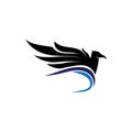 Wing logo falcon and bird Royalty Free Stock Photo