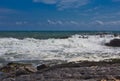 Waves On The Beach Of A mediateranea Sea