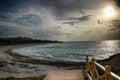 Sunset on the beach Varadero in Cuba Royalty Free Stock Photo