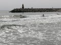 Waves in the benalmadena beach-Andalusia